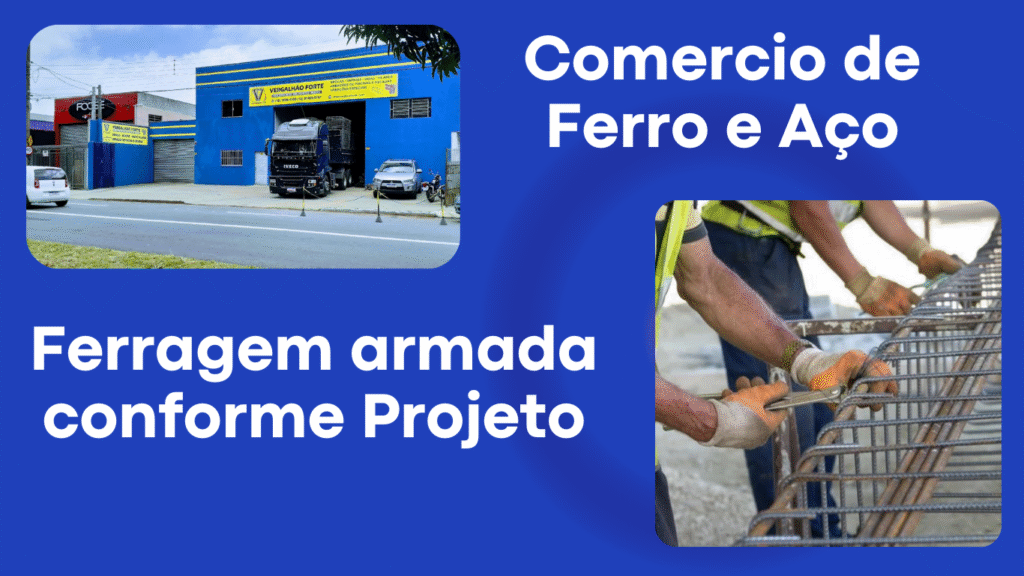 comercio de ferro e aço e ferragem armada